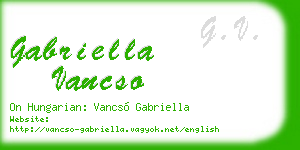 gabriella vancso business card