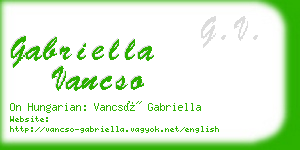 gabriella vancso business card